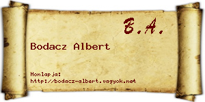 Bodacz Albert névjegykártya