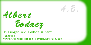 albert bodacz business card